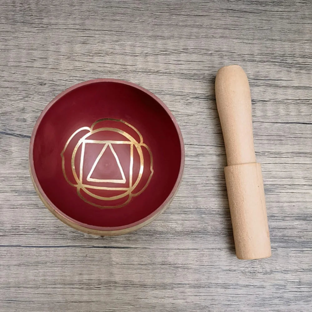 7 Chakra Tibetan Singing Bowl – Handmade Nepal Brass Meditation Sound Bowl