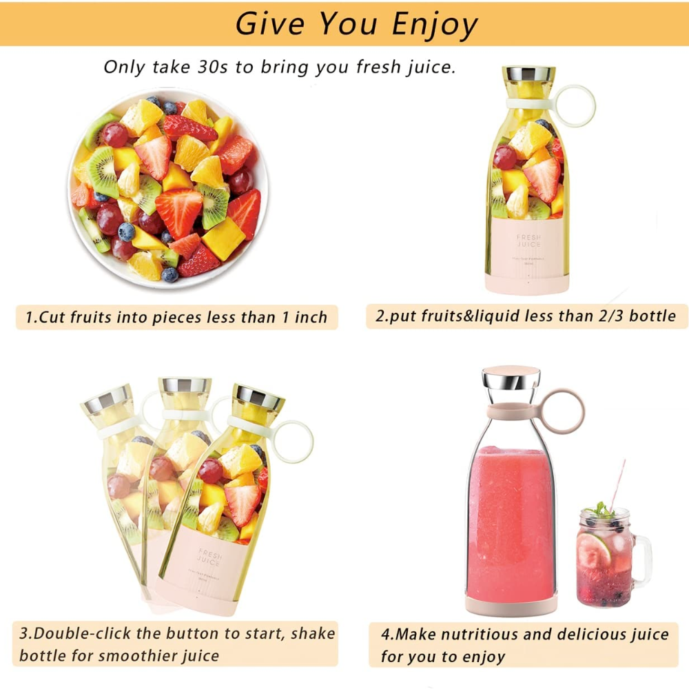BlendMate Go: Portable Juicer Blender for Smoothies, Shakes & Fresh Drinks Anywhere