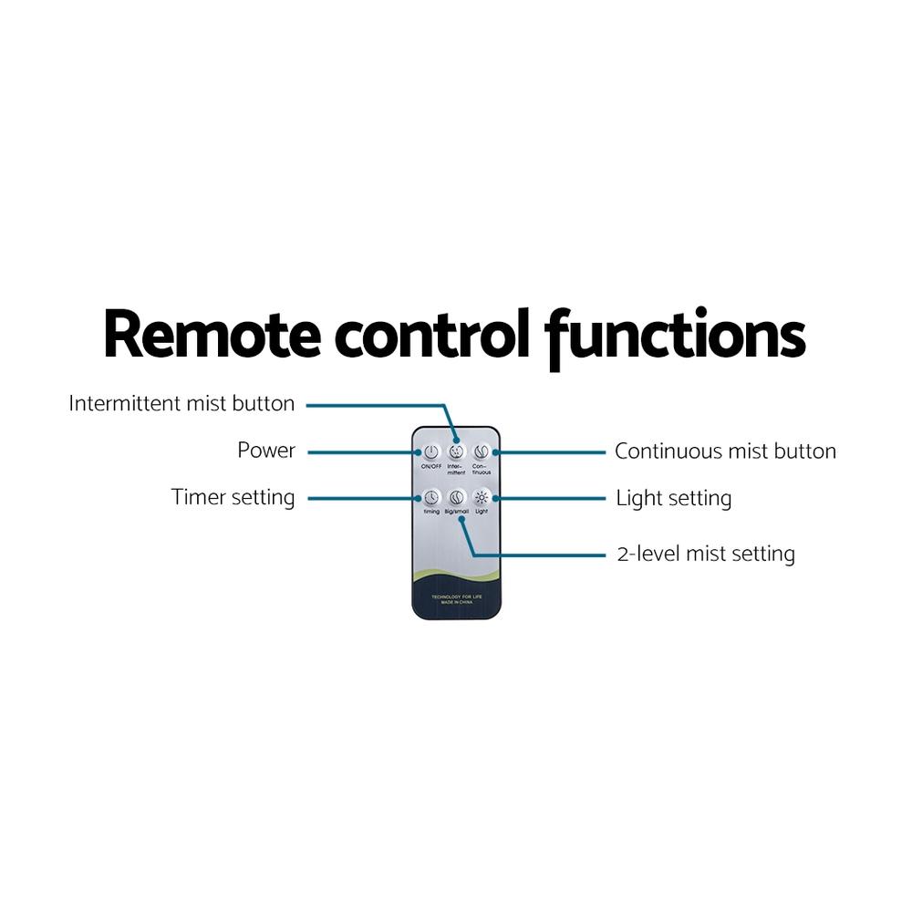 Devanti 4-in-1 Aroma Diffuser – Ultrasonic, Remote, 400ml, Night Light & Purifier