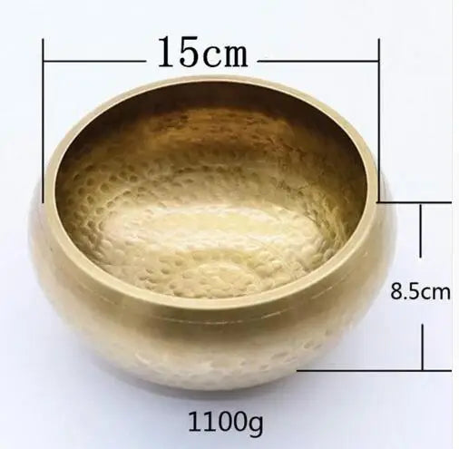 Copper Singing Bowl Set with Mallet & Cushion – Meditation & Sound Healing
