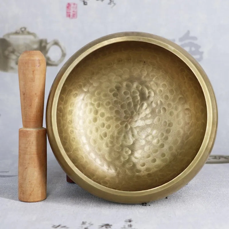 Copper Singing Bowl Set with Mallet & Cushion – Meditation & Sound Healing