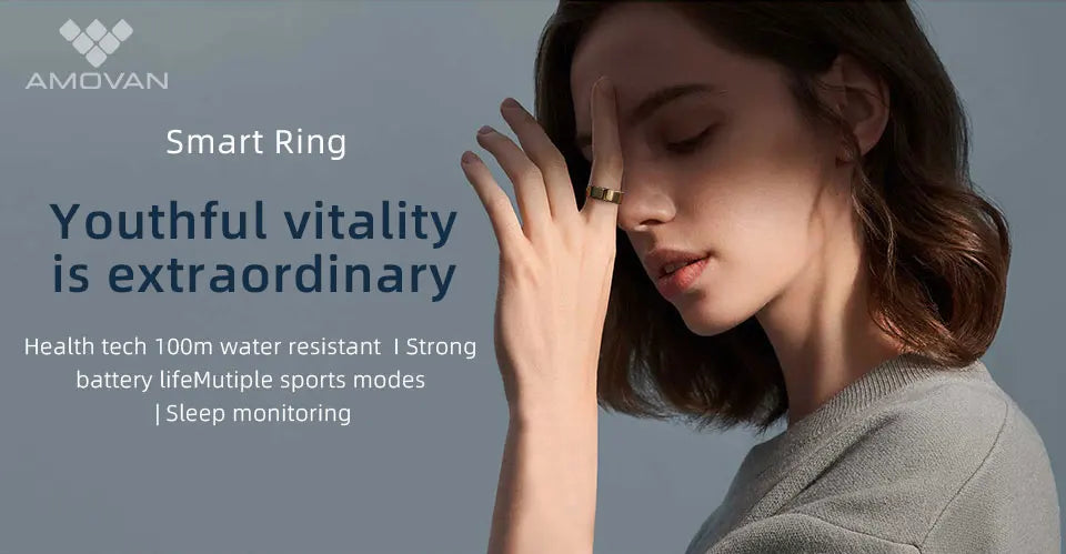 Anillo Smart Health Ring – Titanium Sleep Tracker with Heart & Oxygen Monitor