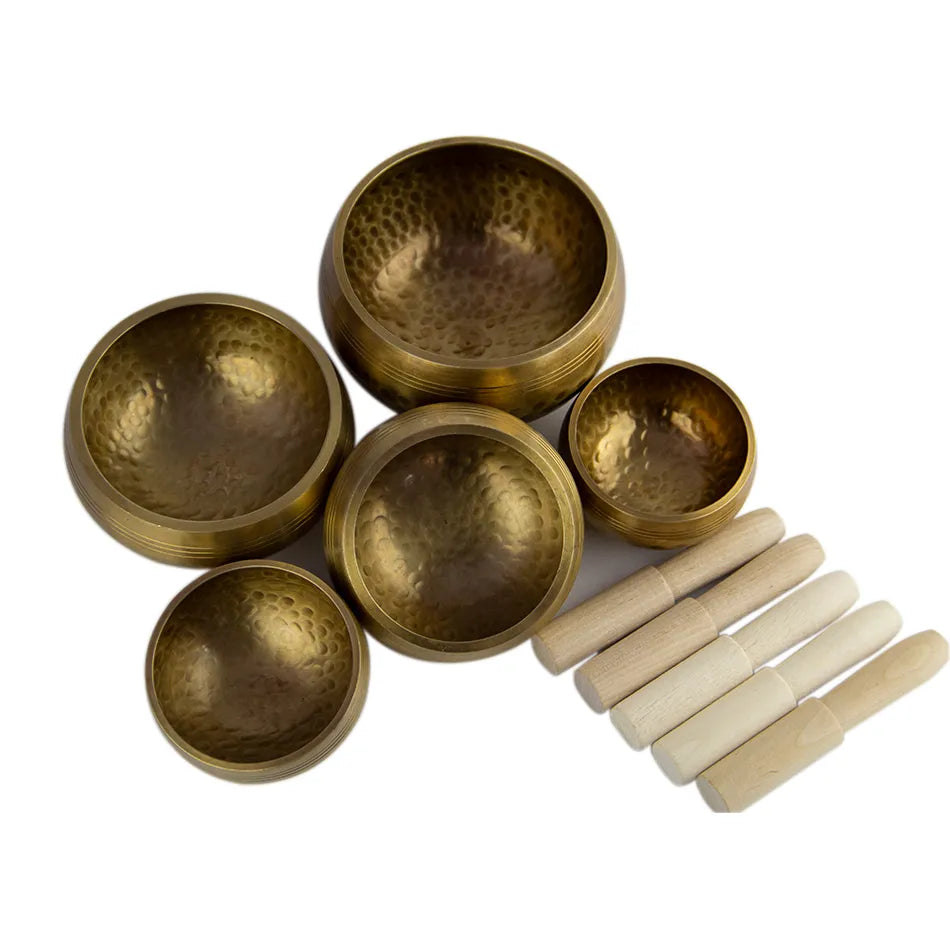 BATESMUSIC Tibetan Singing Bowl Set of 5 – Meditation & Sound Healing Bowls