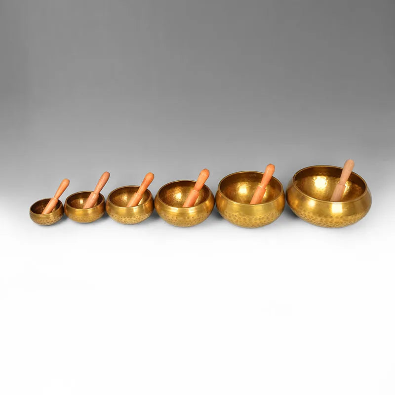 Copper Singing Bowl Set with Mallet & Cushion – Meditation & Sound Healing