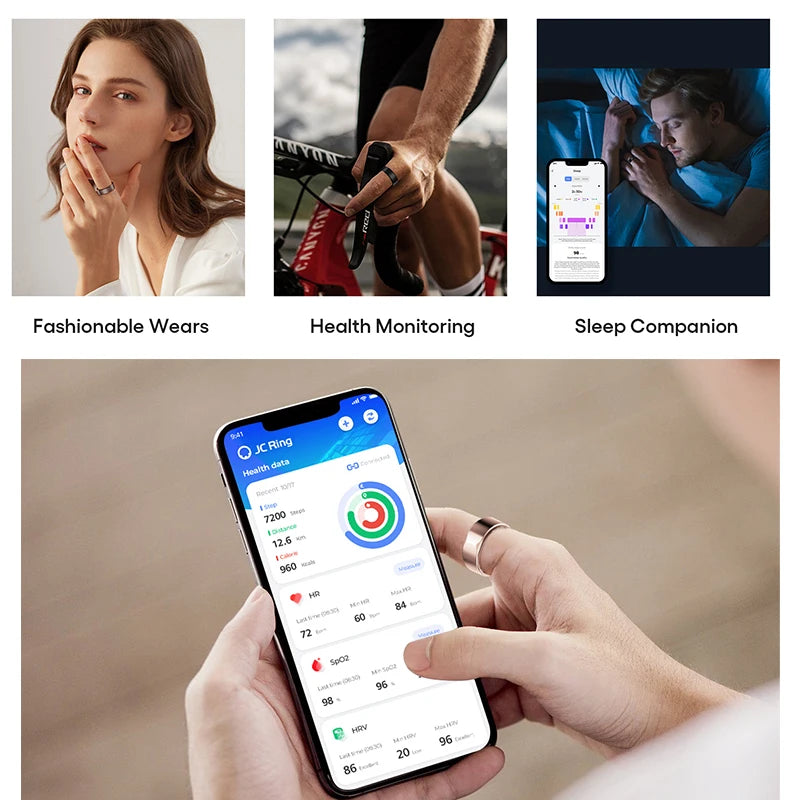J‑Style 2301A4 Smart Ring – Fitness, Sleep & Health Tracker