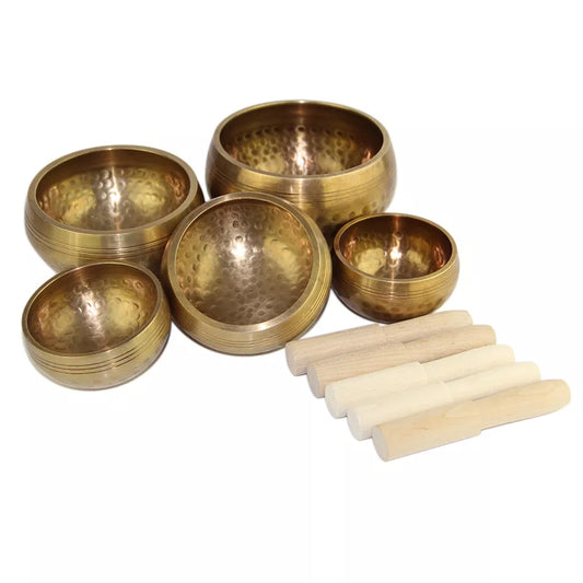 BATESMUSIC Tibetan Singing Bowl Set of 5 – Meditation & Sound Healing Bowls