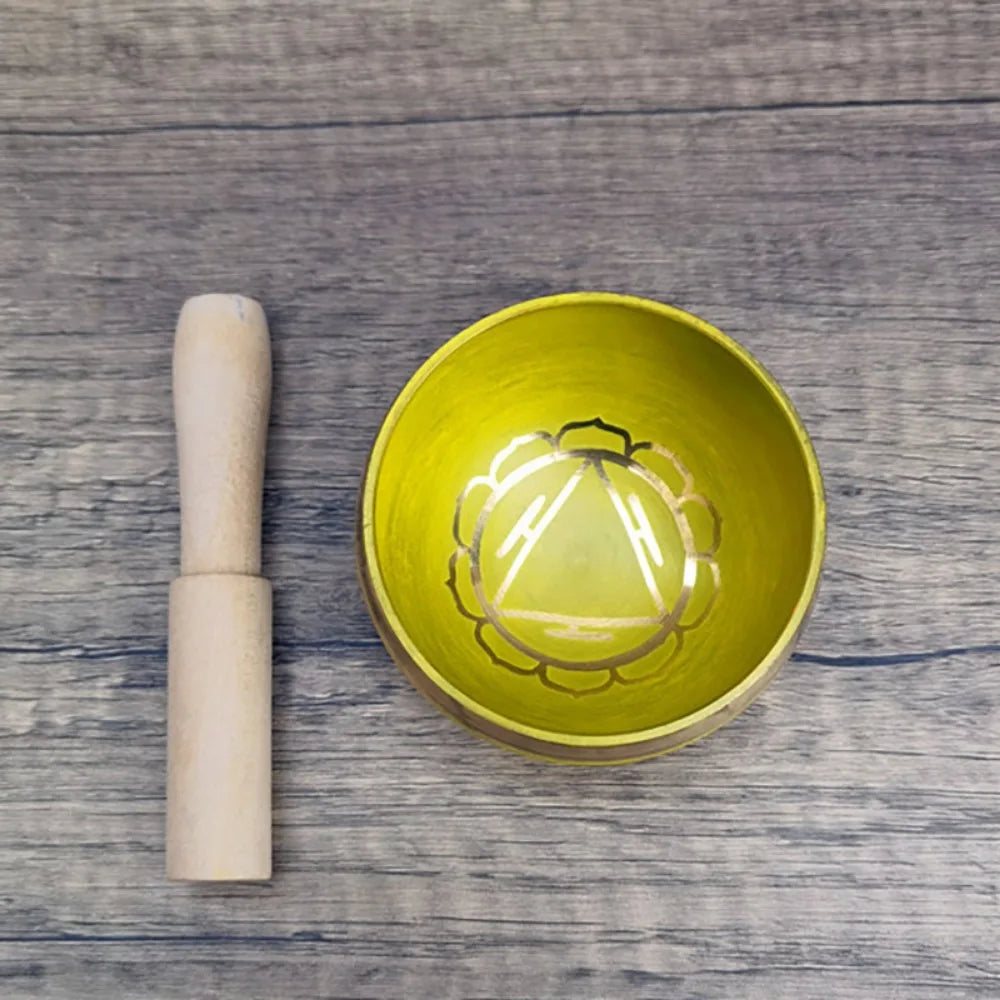 7 Chakra Tibetan Singing Bowl – Handmade Nepal Brass Meditation Sound Bowl