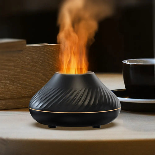 Flame Mist Aromatherapy Diffuser & Humidifier – Serene Fog, LED Light & Quiet Operation