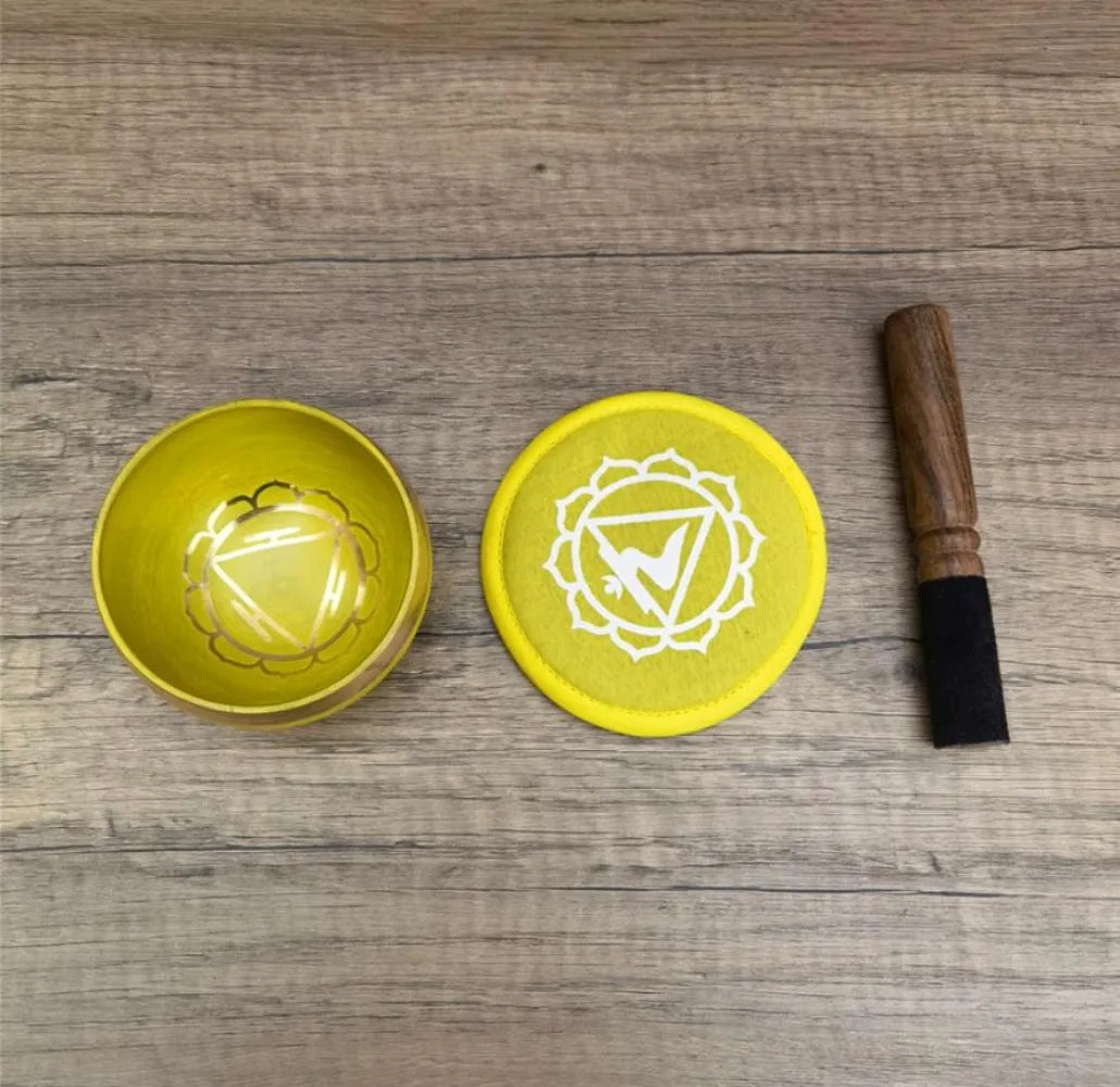7 Chakra Tibetan Singing Bowl – Handmade Nepal Brass Meditation Sound Bowl