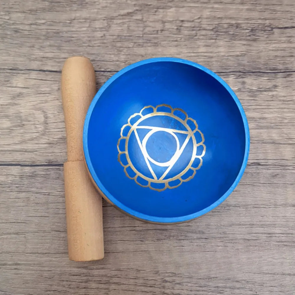 7 Chakra Tibetan Singing Bowl – Handmade Nepal Brass Meditation Sound Bowl