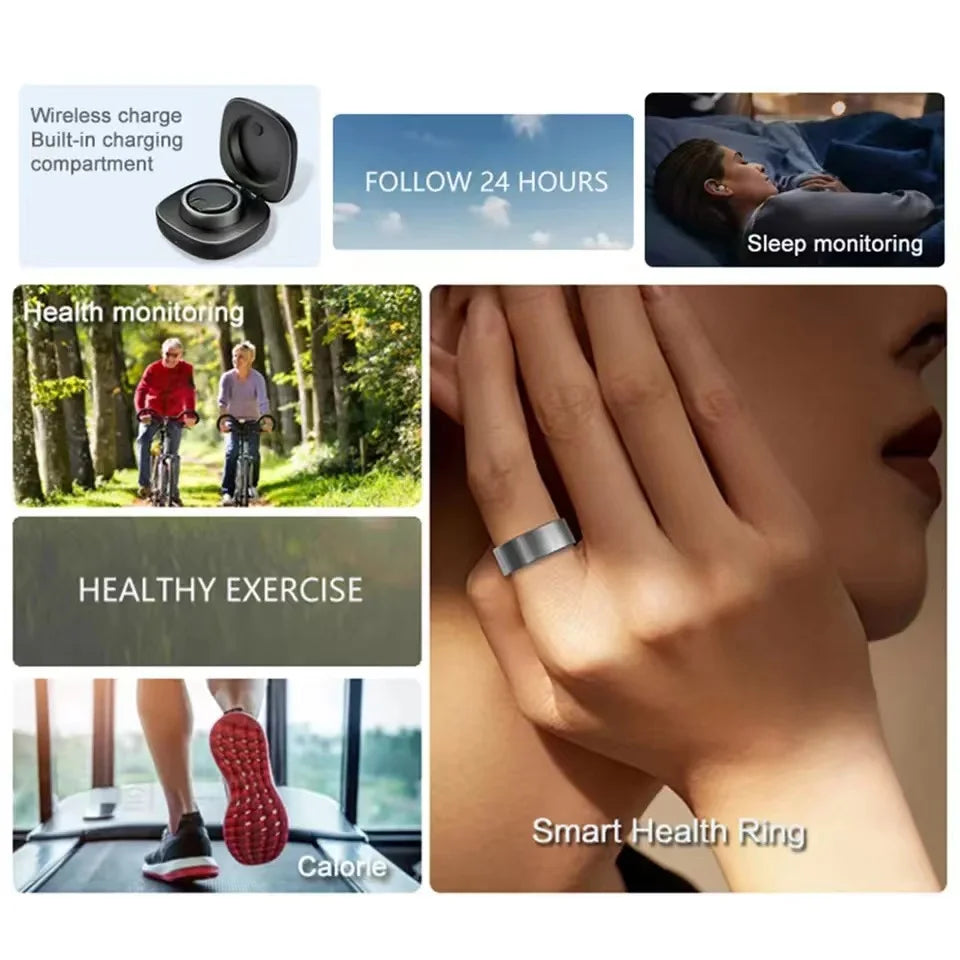 AEVYVKV SR200 Smart Fitness Ring – Heart Rate, Sleep & Activity Tracker
