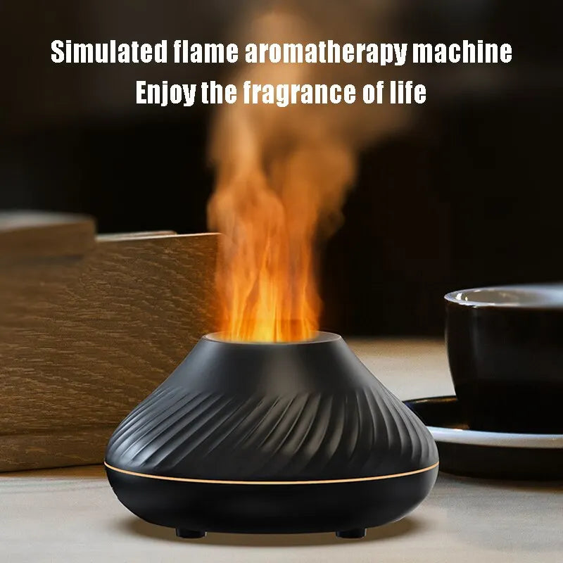 Flame Mist Aromatherapy Diffuser & Humidifier – Serene Fog, LED Light & Quiet Operation