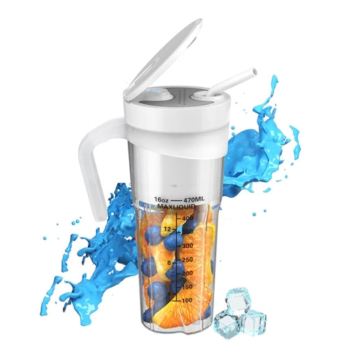 BlendGo Pro – Portable Rechargeable 6-Blade Smoothie & Juice Blender (470ML, Type-C)