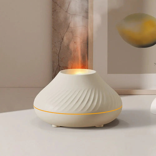 Flame Mist Aromatherapy Diffuser & Humidifier – Serene Fog, LED Light & Quiet Operation