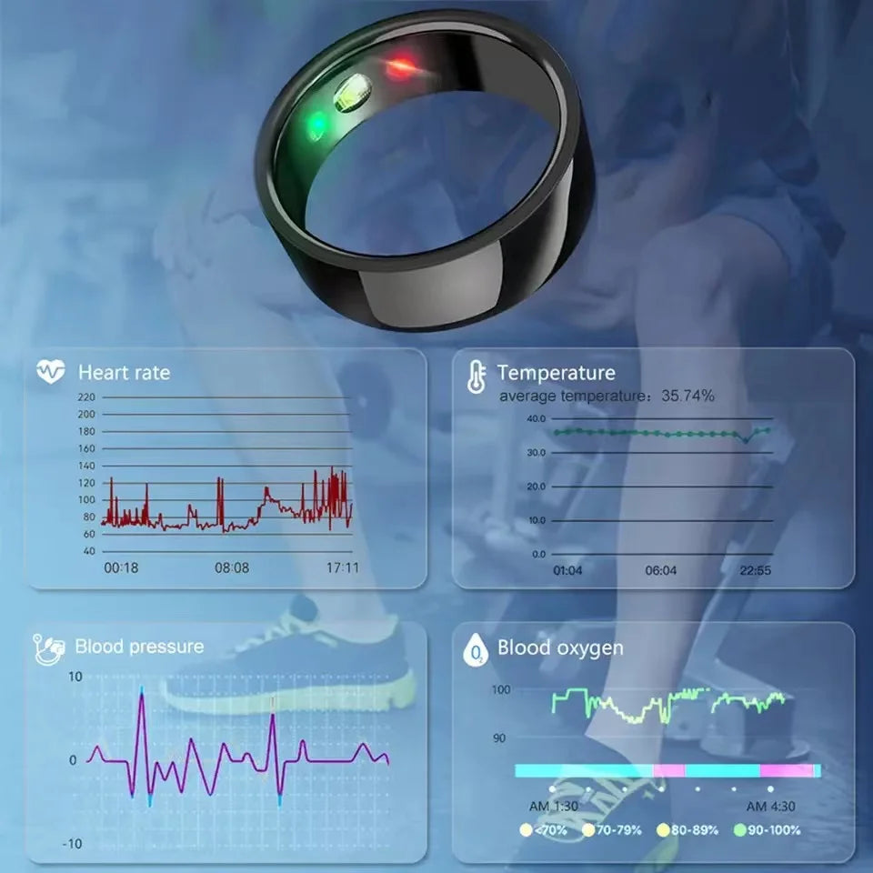 AEVYVKV SR200 Smart Fitness Ring – Heart Rate, Sleep & Activity Tracker