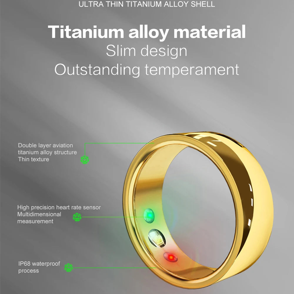 AEVYVKV SR200 Smart Fitness Ring – Heart Rate, Sleep & Activity Tracker