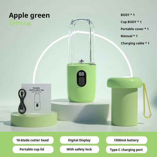 BlendBuddy Go – USB Portable Smoothie Blender with LED Timer, 400ml Travel Cup