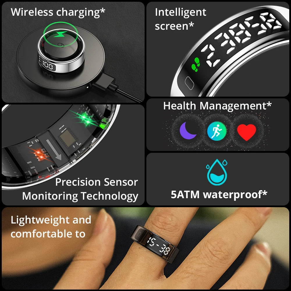 COLMI R12 Smart Ring with Display – Fitness Tracker, Heart & Sleep Monitor