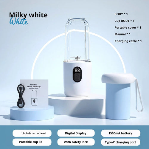 BlendBuddy Go – USB Portable Smoothie Blender with LED Timer, 400ml Travel Cup