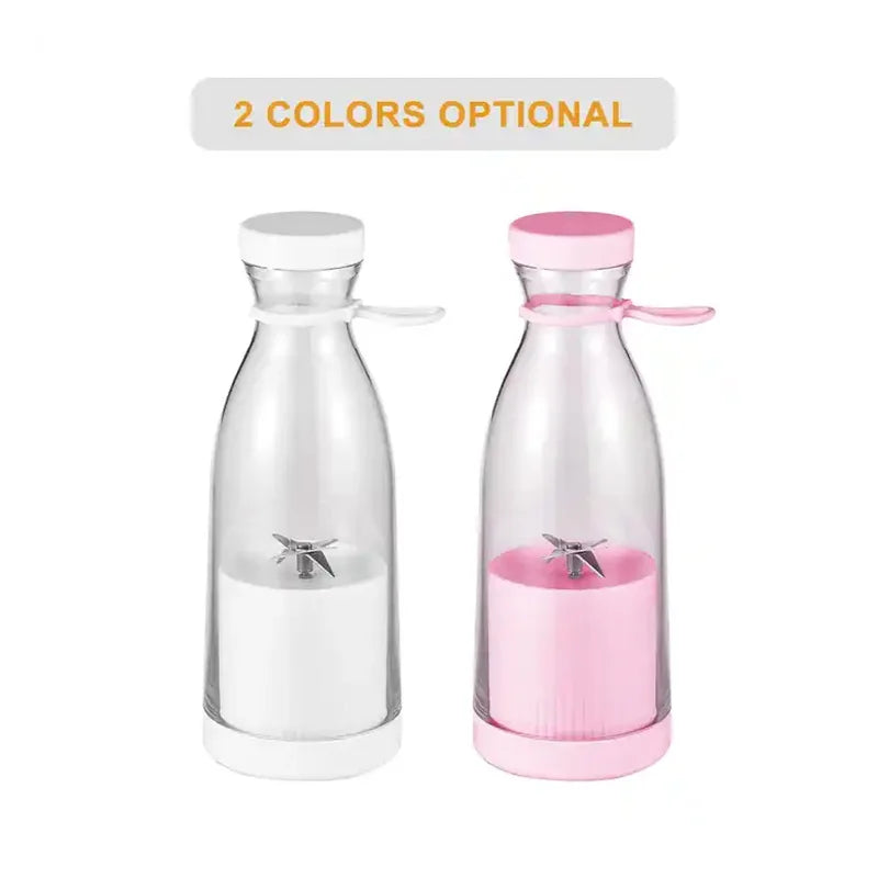 FreshGo USB Juicer Bottle – Portable 6-Blade Smoothie & Shake Blender Cup (380ml)
