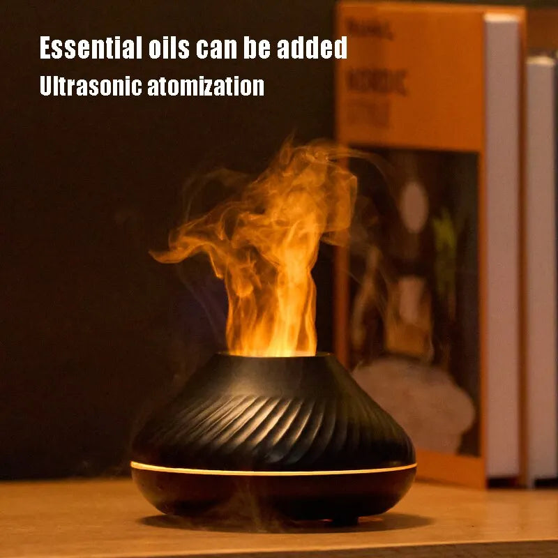 Flame Mist Aromatherapy Diffuser & Humidifier – Serene Fog, LED Light & Quiet Operation