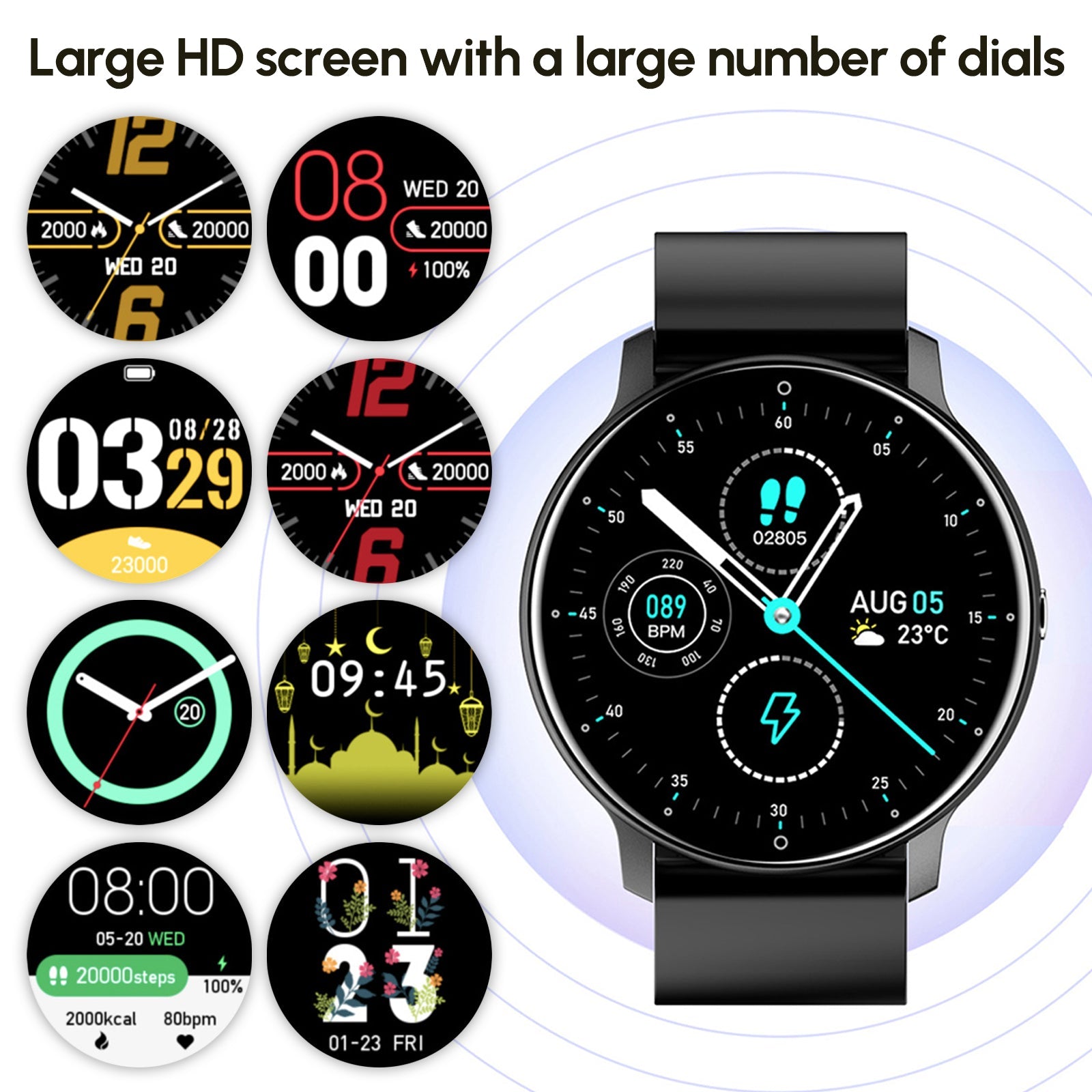 AquaActive Pro Waterproof Bluetooth Smartwatch with Fitness & Health Tracker